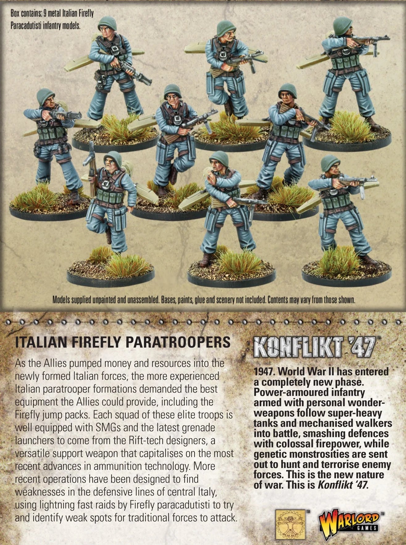 Italian Firefly Paracadutisti Infantry Squad