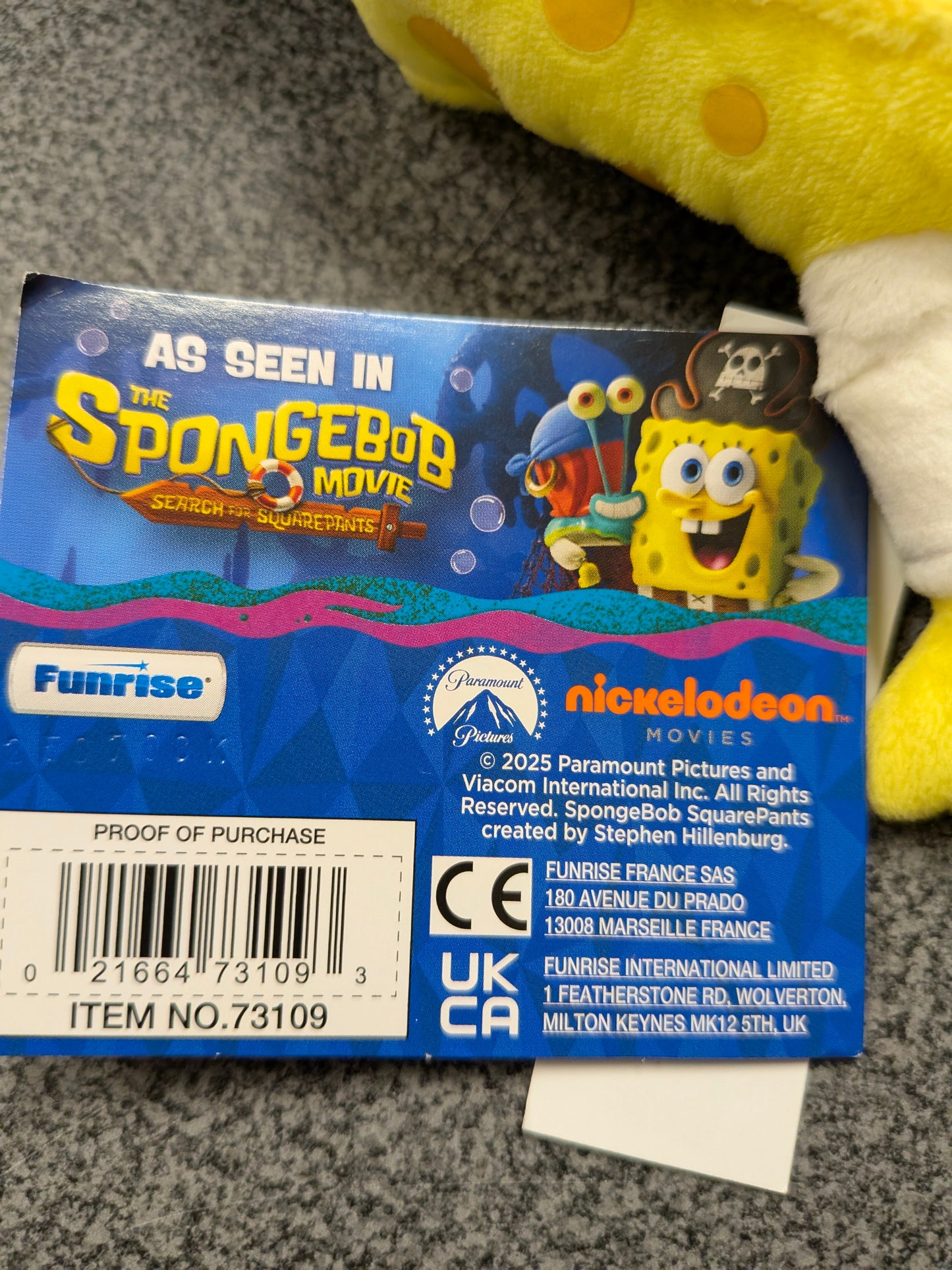 Spongebob Squarepants Movie: Search for Squarepants Bikini Bottom Glow Pals SpongeBob 6-Inch Plush