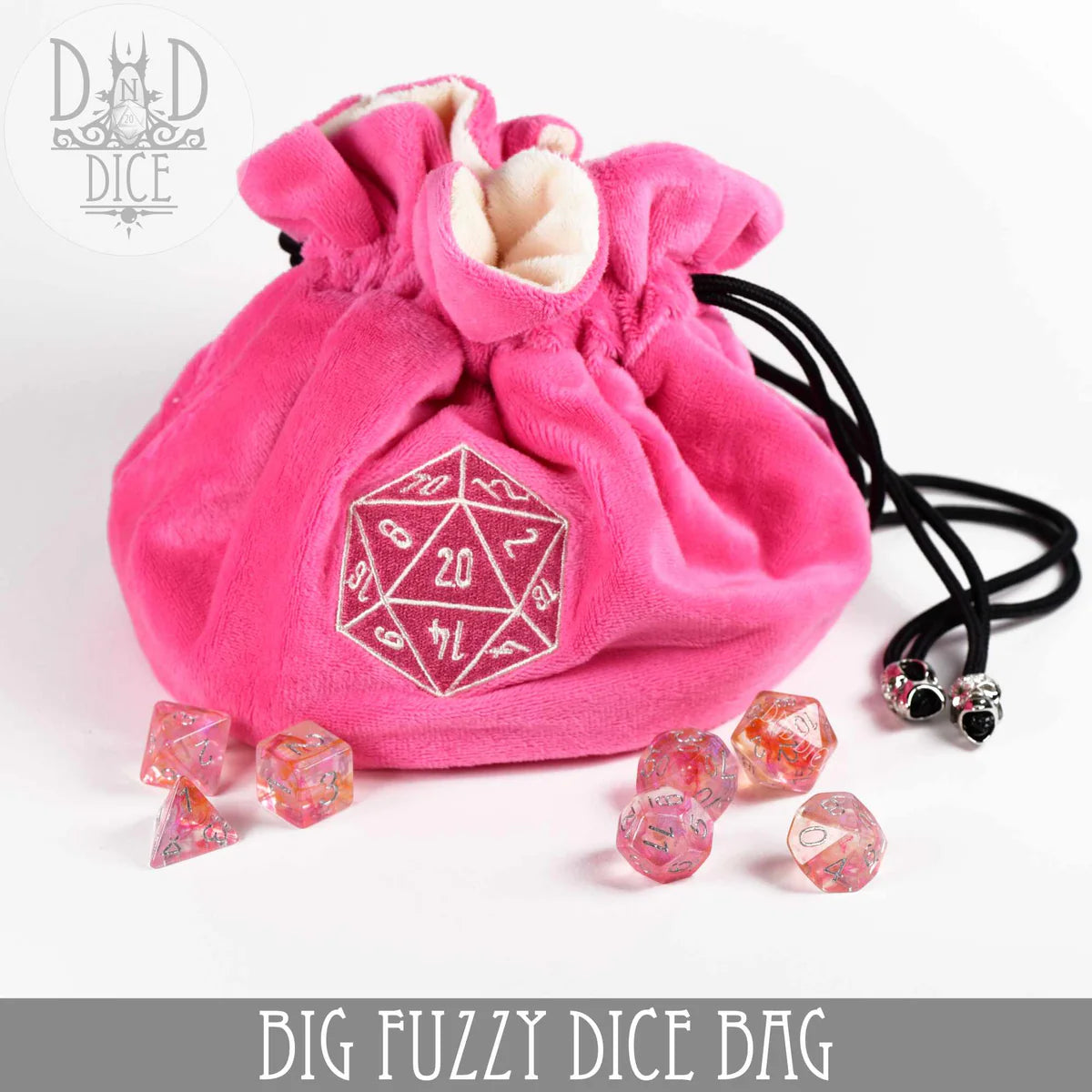 Big Fuzzy Dice Bag - Pink