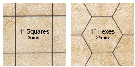 Battlemat: 1in Reversible Squares-Hexes (23.5in x 26in Playing Surface)
