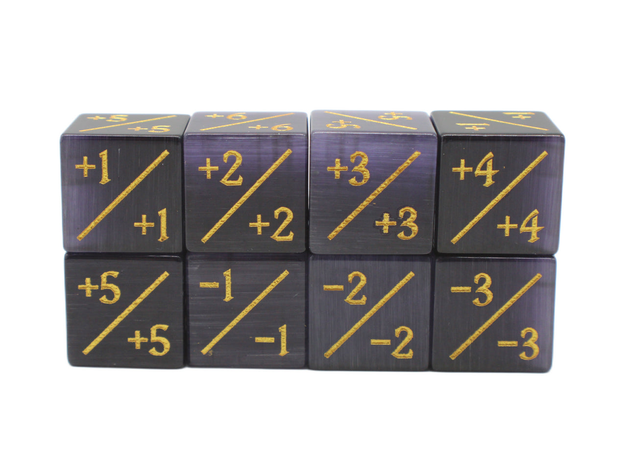 Old School Dice: Gemstone +/- Counter Dice - Cat's Eye Purple