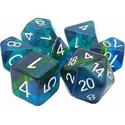 Old School Dice: Gradients - Ocean Bay w/ White ****