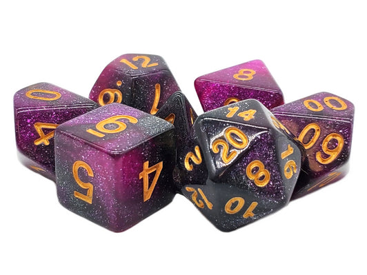 Old School Dice: Galaxy - Purple & Black ****