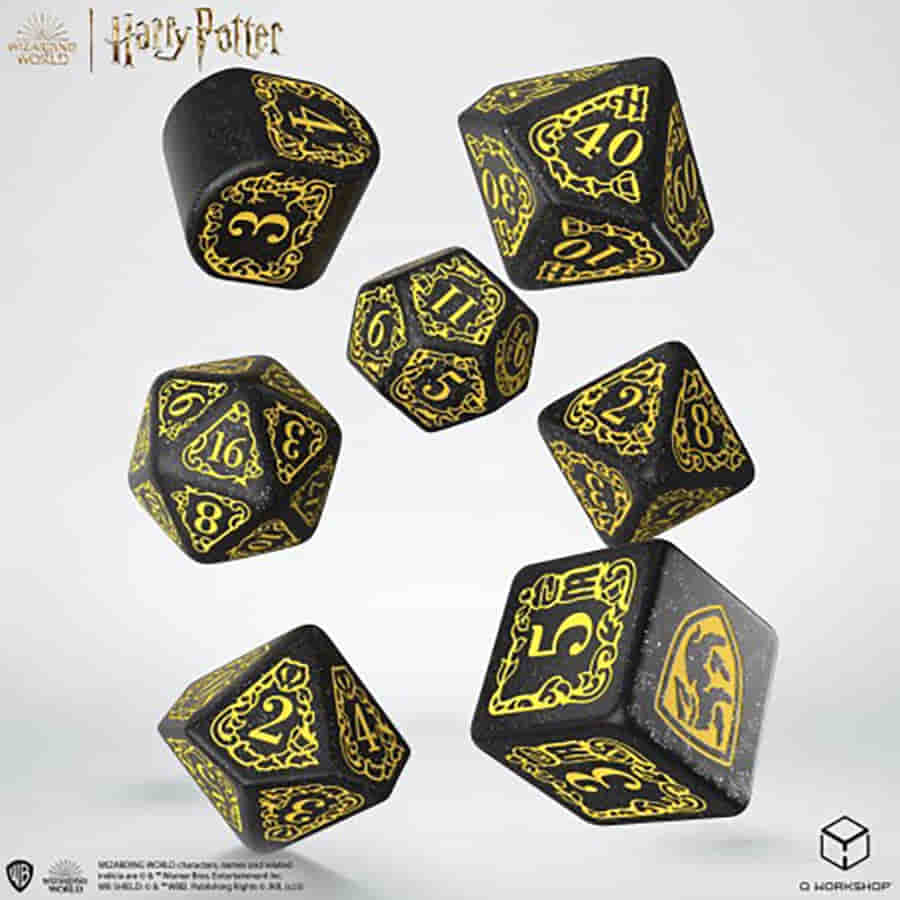 HARRY POTTER MODERN DICE: HUFFLEPUFF- BLACK