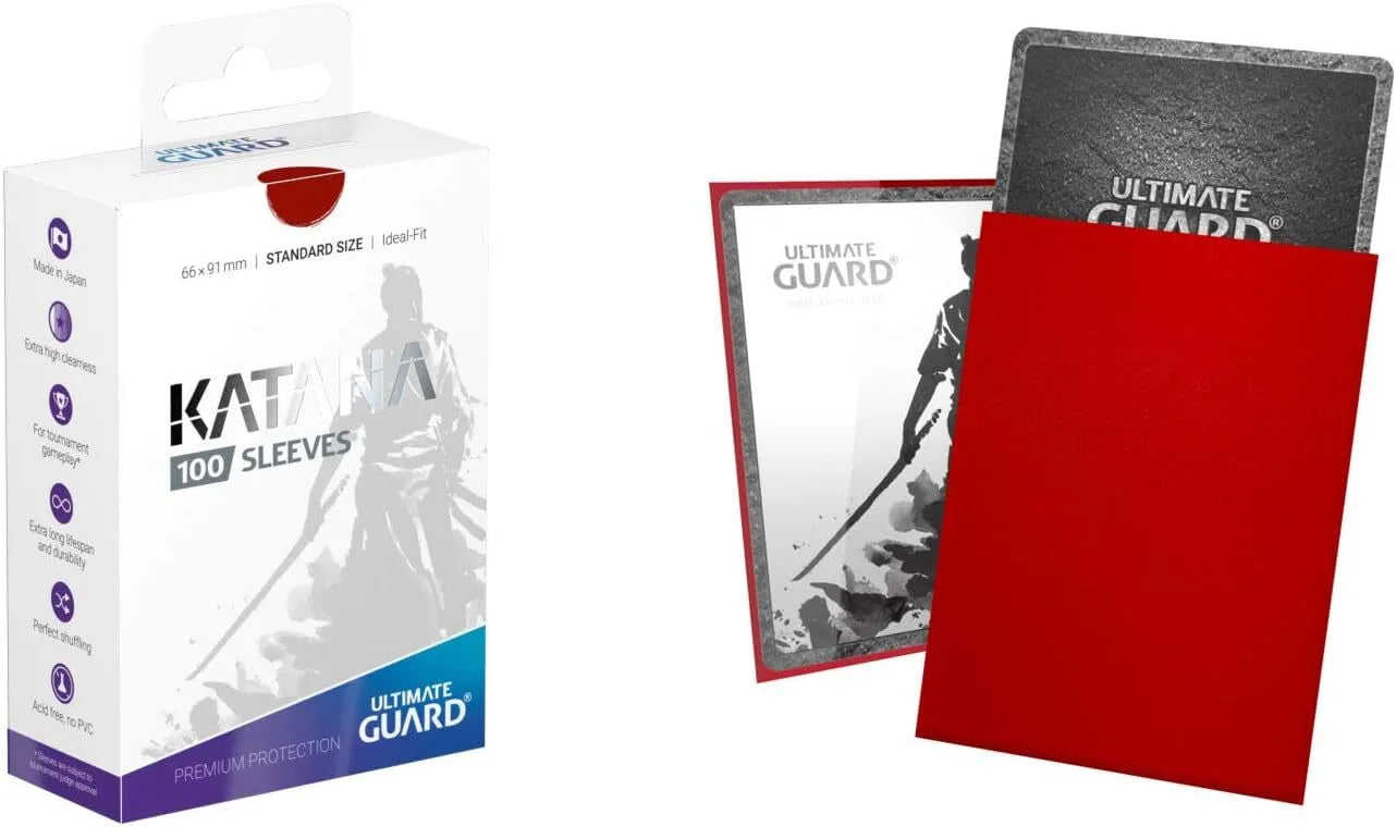 KATANA SLEEVES: STANDARD SIZE RED (100CT)