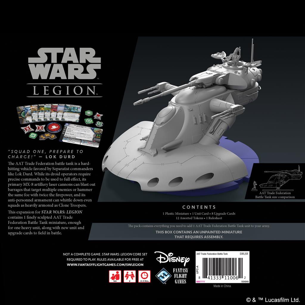 STAR WARS: LEGION - AAT TRADE FEDERATION BATTLE TANK UNIT EXPANSION