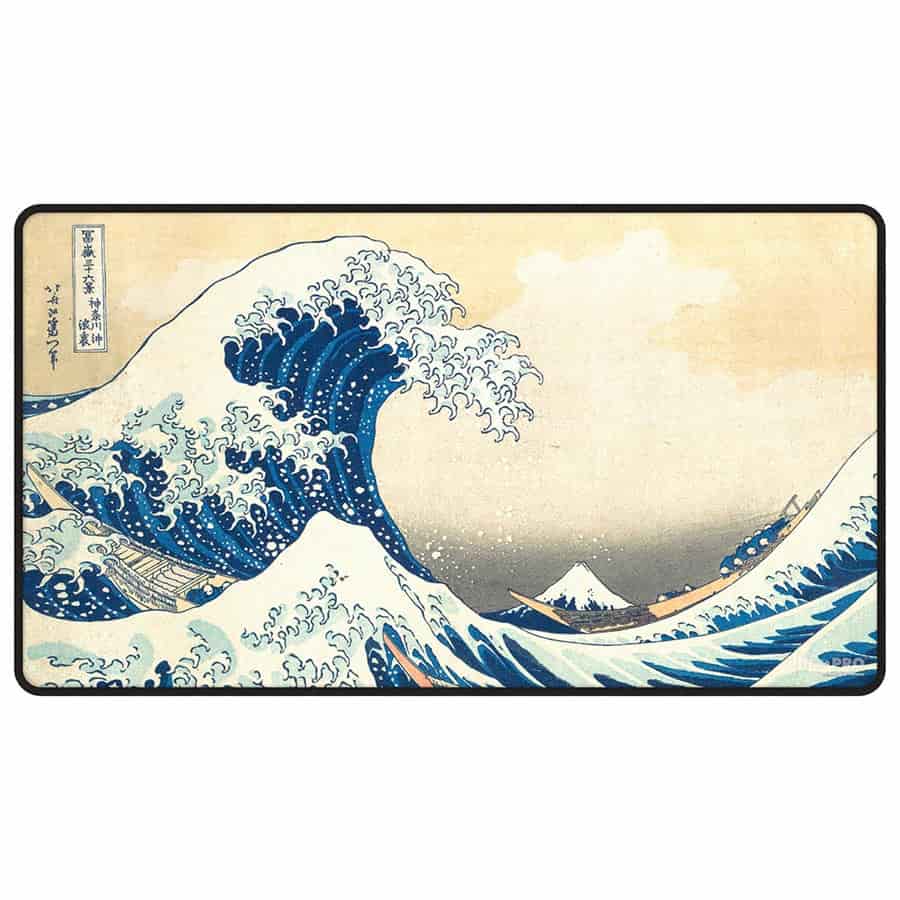 ULTRA PRO: FINE ART: THE GREAT WAVE OFF KANAGAWA: BLACK STITCHED PLAYMAT ****0