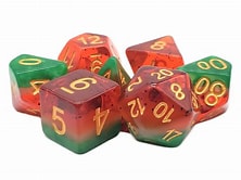 Old School Dice: Gradients Watermelon ****