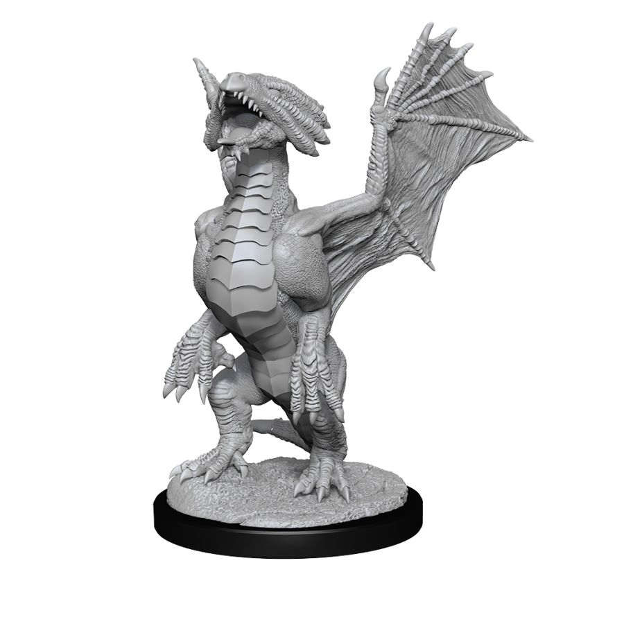 D&D: W13 BRONZE DRAGON WYRMLING AND PILE OF SEA FOUND TREASURE