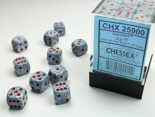 Speckled Air 12mm d6 Dice Block (36 dice)