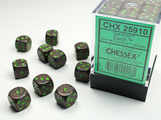 Speckled Earth 12mm d6 Dice Block (36 dice)