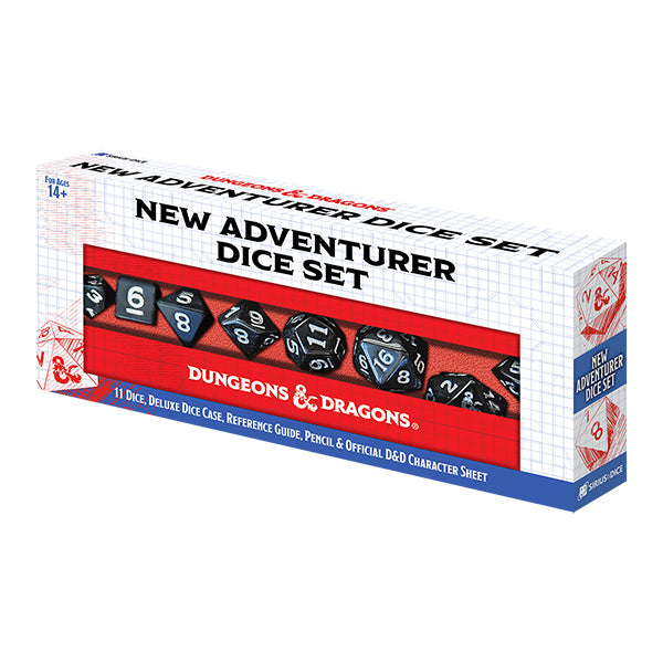 11-Die Set D&D New Adventurer Set- Black