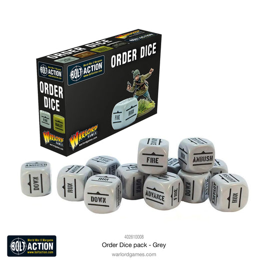 Bolt Action: Orders Dice Pack - Grey