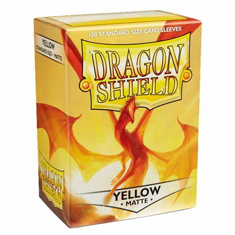 DRAGON SHIELD SLEEVES: MATTE YELLOW (BOX OF 100)