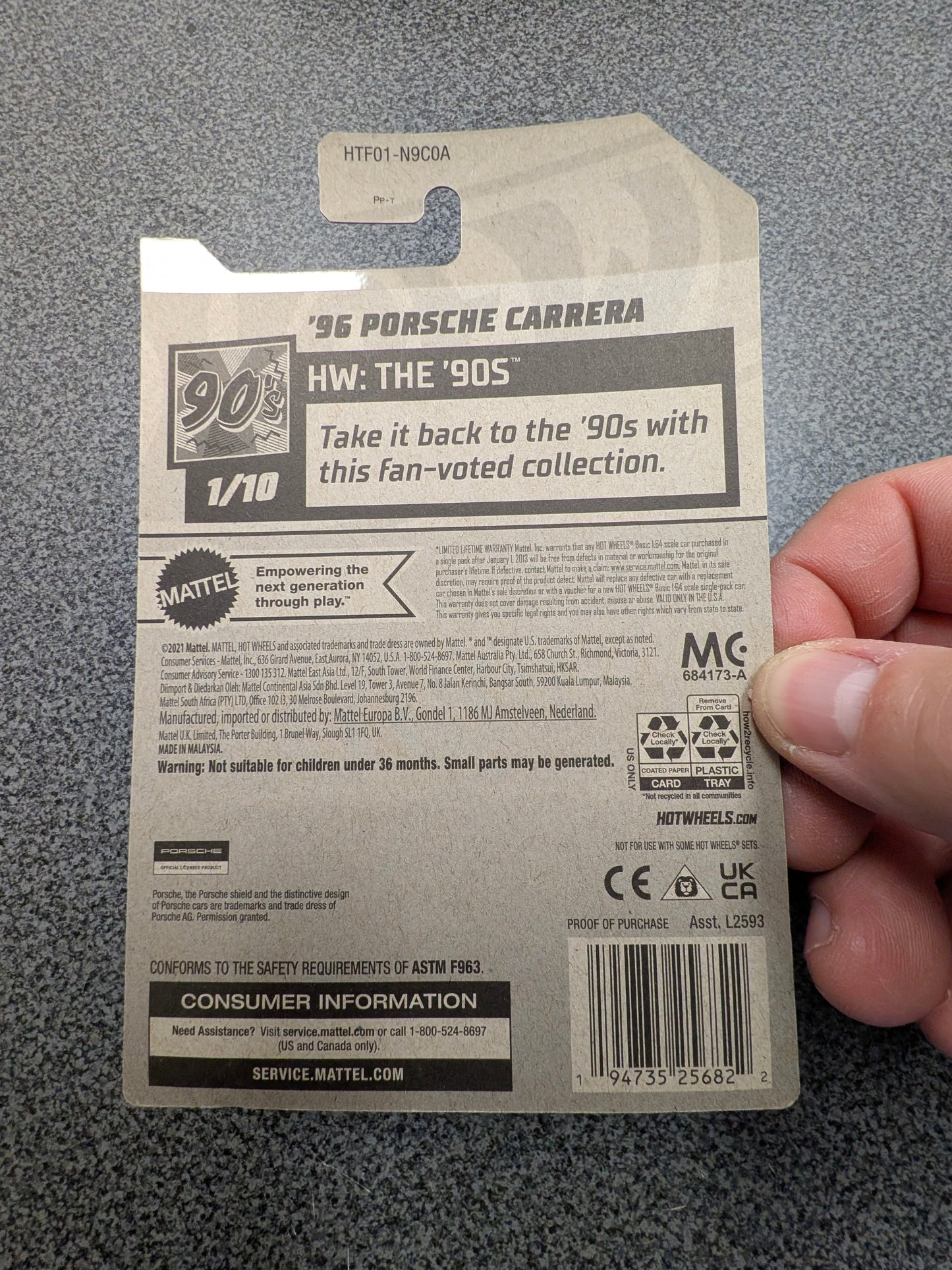 Hot Wheels '96 Porsche Carrera