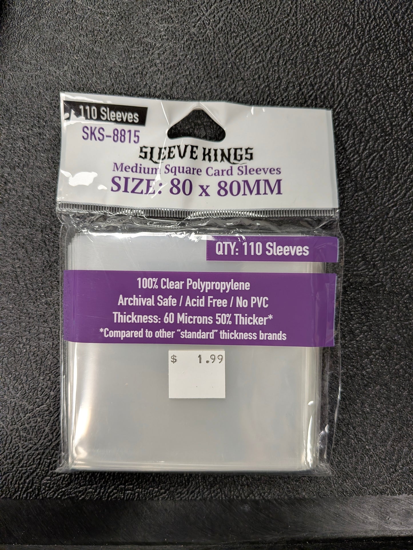 Sleeve Kings 80 X 80MM Clear