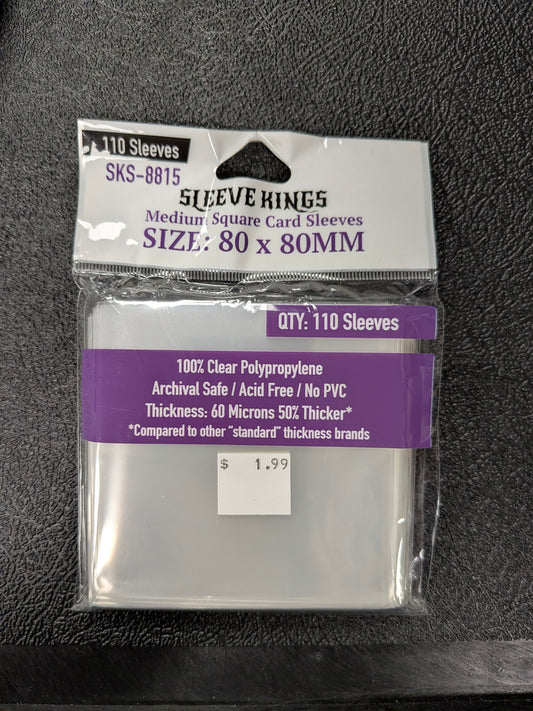 Sleeve Kings 80 X 80MM Clear