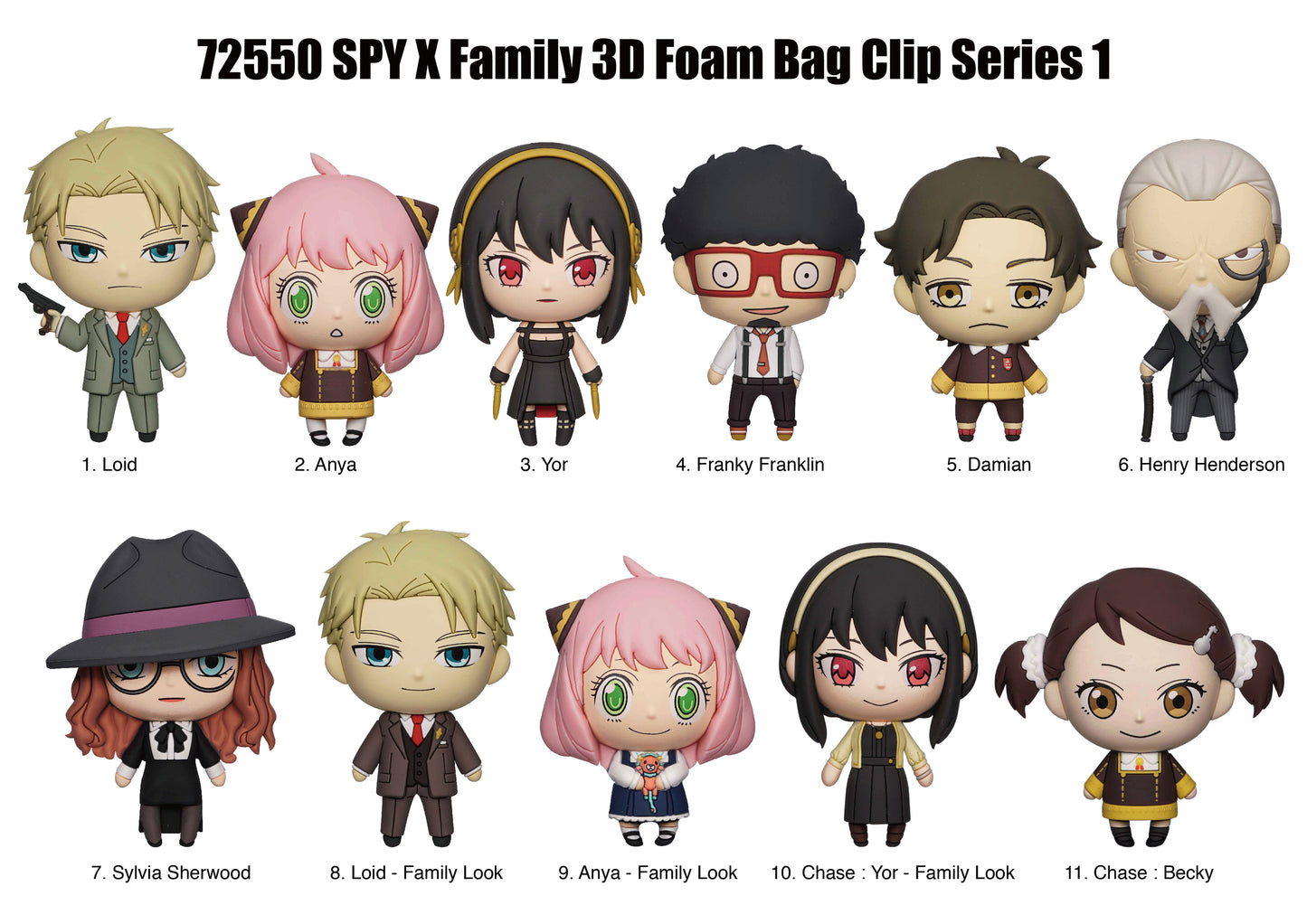 SPY X FAMILY 3D FOAM BAG CLIP BMB DS