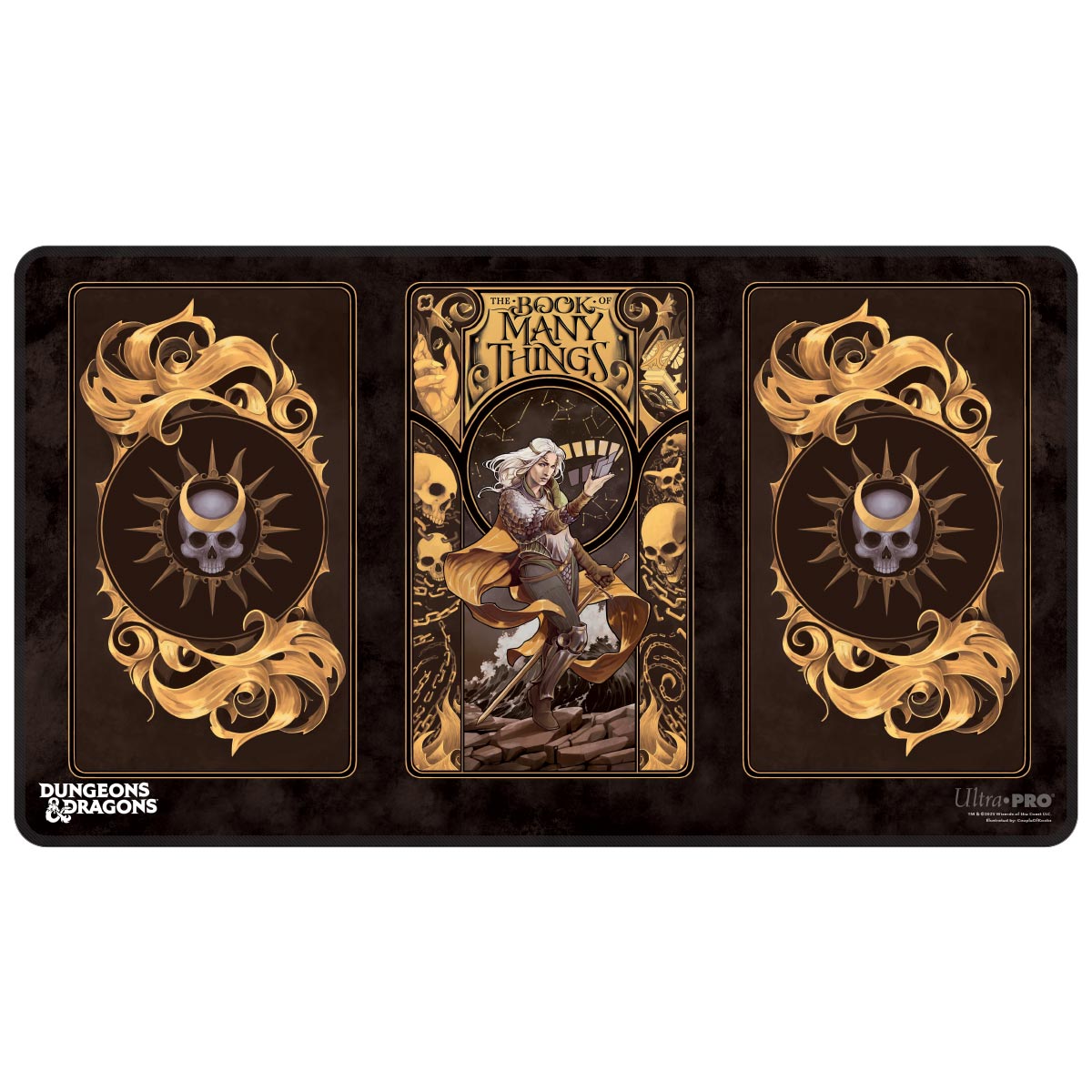 Dungeons & Dragons: The Deck of Many Things Black Stitched Playmat Featuring: Alternate Cover Artwork