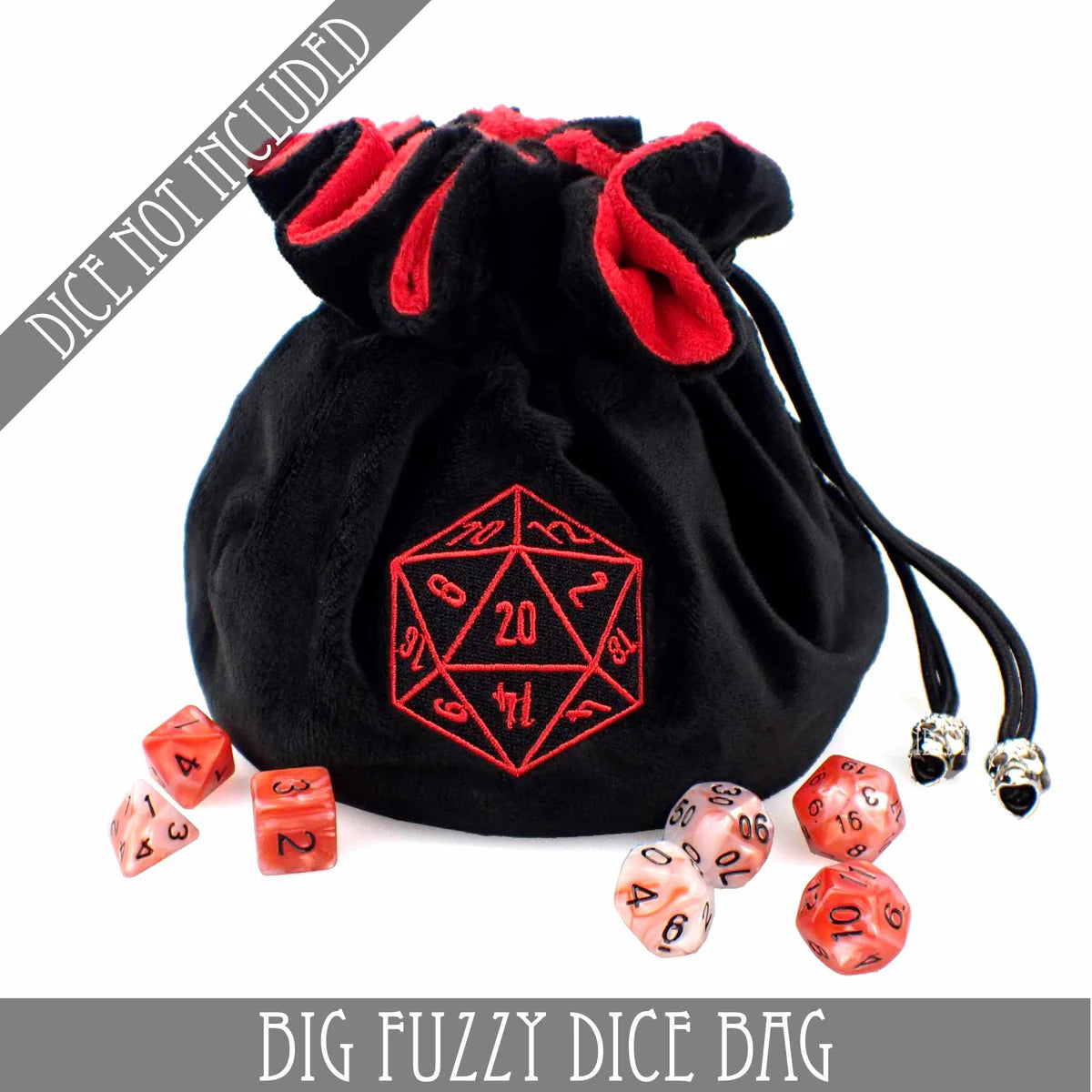 BIG FUZZY DICE BAG - BLACK