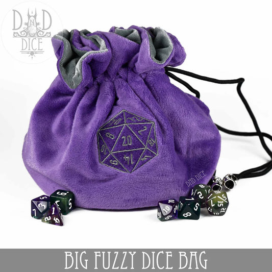 BIG FUZZY DICE BAG - PURPLE