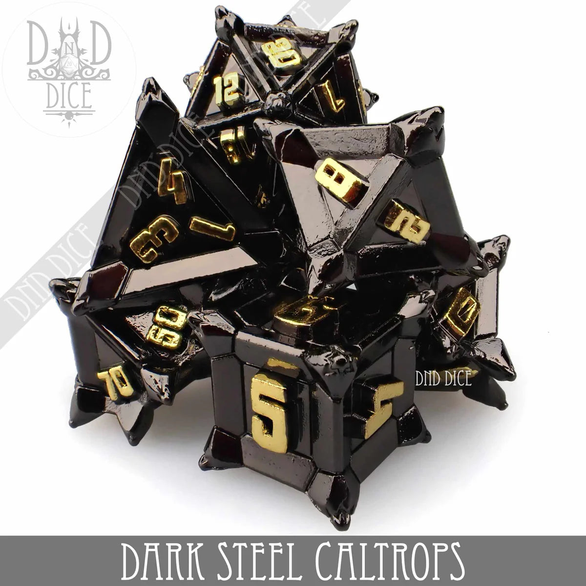 Dark Steel Caltrops Metal Dice