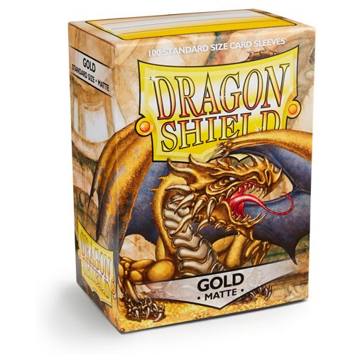 DRAGON SHIELD SLEEVES: MATTE GOLD (BOX OF 100)
