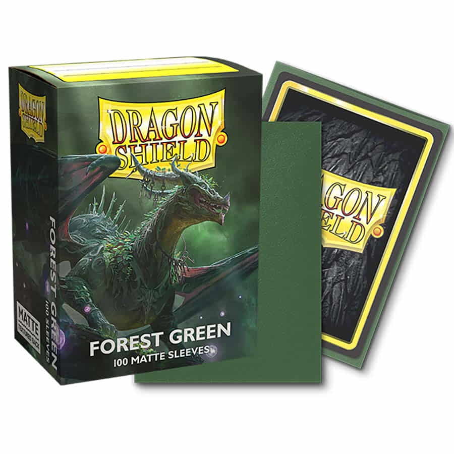 DRAGON SHIELD SLEEVES: MATTE FOREST GREEN (BOX OF 100)