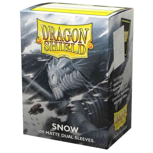 DRAGON SHIELD DUAL SLEEVES: MATTE SNOW (BOX OF 100)