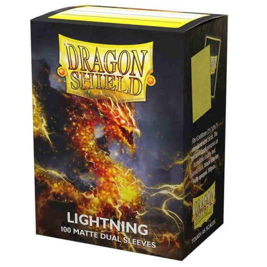 DRAGON SHIELD DUAL SLEEVES: MATTE LIGHTNING (BOX OF 100)