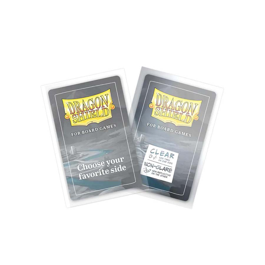 DRAGON SHIELD: BOARD GAME SLEEVES: CLEAR NONGLARE: COMMON STANDARD