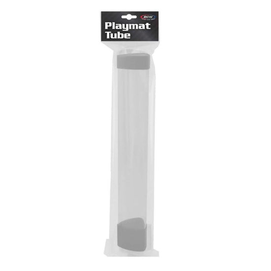CLEAR PLAYMAT TUBE WITH DICE CAP - WHITE ****
