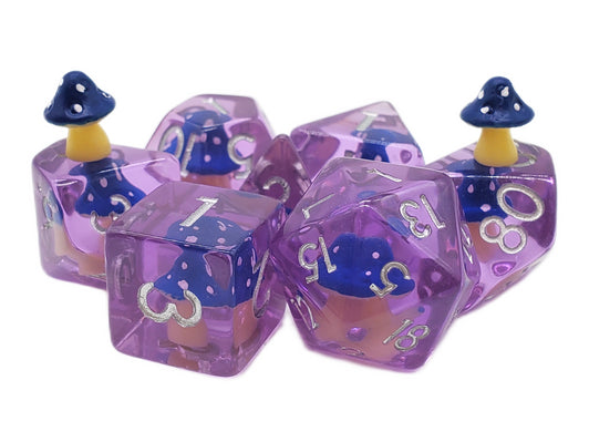 Old School Dice: Infused- Mushroom Blue ****