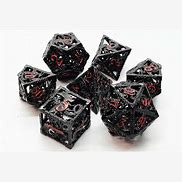 Old School Dice: Hollow Dice - Black w/Orange ****