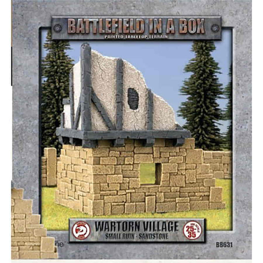 BATTLEFIELD IN A BOX: WARTORN VILLAGE: SANDSTONE SMALL RUIN