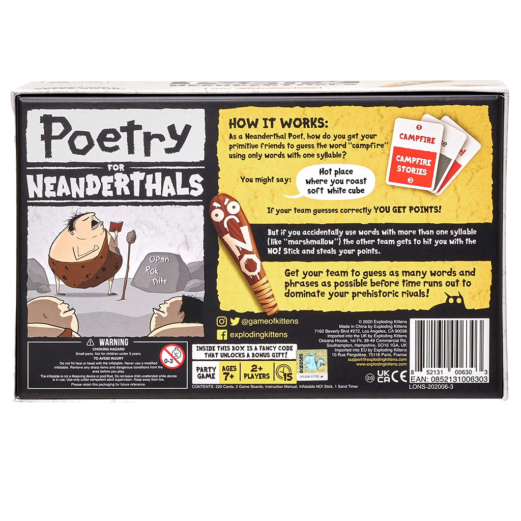 Poetry for Neanderthals ****