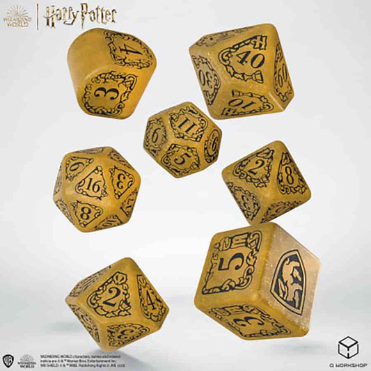 HARRY POTTER DICE: HUFFLEPUFF YELLOW SET