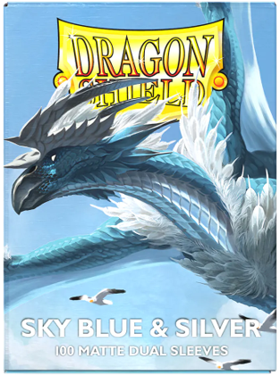 DRAGON SHIELD SLEEVES MATTE DUAL SKY BLUE AND SILVER 100CT