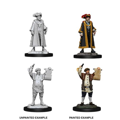 WIZKIDS DEEP CUTS UNPAINTED MINIATURES -W10-MAYOR & TOWNCRIER