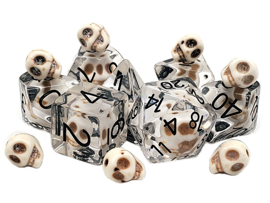 Old School Dice: Infused- Skull White ****