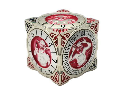 Old School Dice: 7 in 1 Dice Spinner: Dice Goblin - Silver w/ Red ****