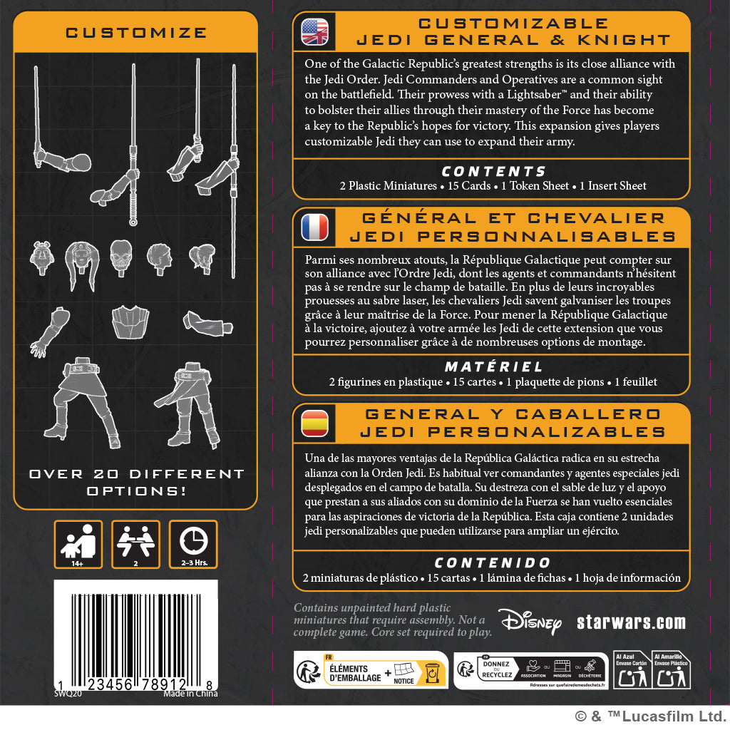Star Wars: Legion - Customizable Jedi General and Knight ****