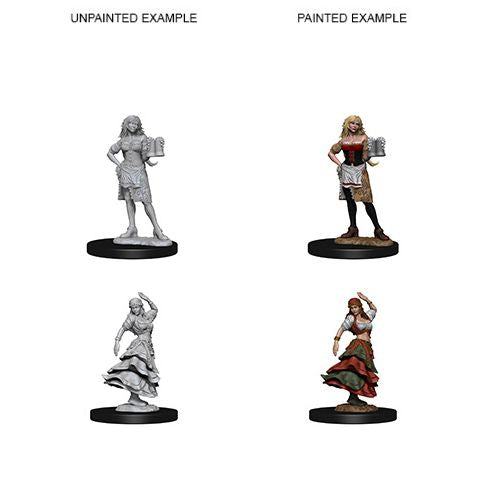 Pathfinder Deep Cuts Unpainted Miniatures: W04 Bartender/Dancing Girl