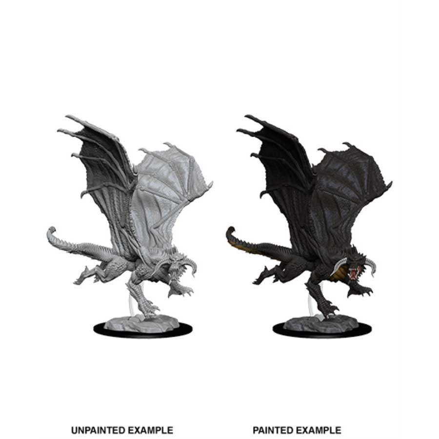 DUNGEONS AND DRAGONS: NOLZUR'S MARVELOUS UNPAINTED MINIATURES -W8-YOUNG BLACK DRAGON