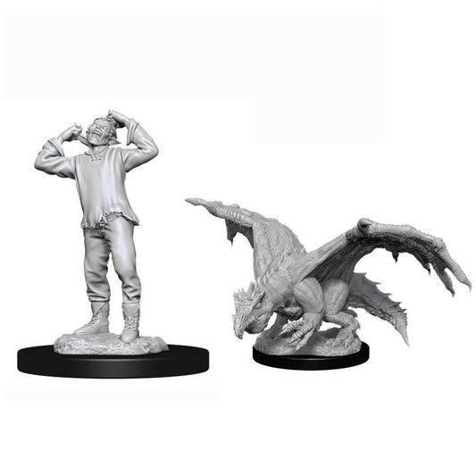 DUNGEONS AND DRAGONS: NOLZUR'S MARVELOUS UNPAINTED MINIATURES -W11-GREEN DRAGON WYRMLING