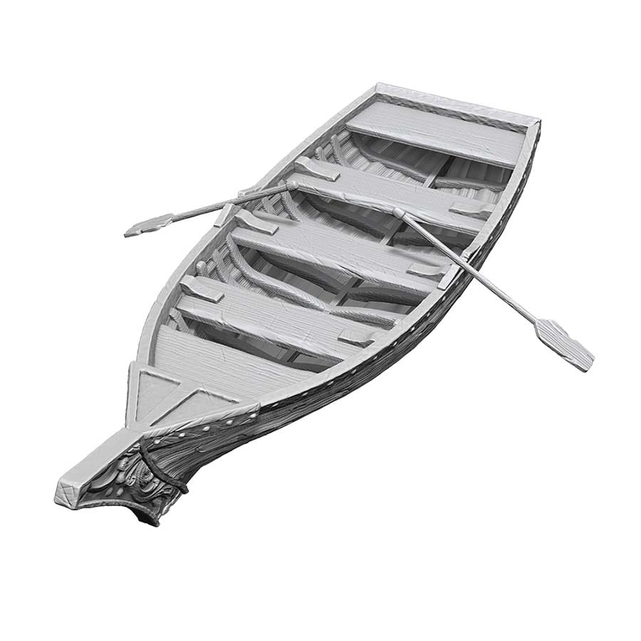 WIZKIDS DEEP CUTS UNPAINTED MINIATURES: W18 ROWBOAT AND OARS