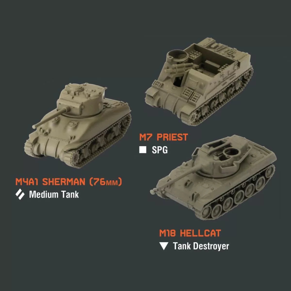 World of Tanks: Miniatures Game - American Tank Platoon 3